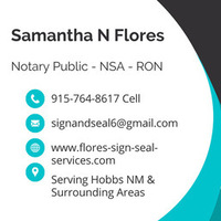 Notary Public in Hobbs , New Mexico 88240, Samantha Flores