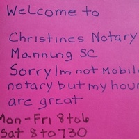 Notary Public in Manning, South Carolina 29102, Christines Notary CM