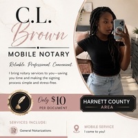 Notary Public in Angier, North Carolina 27501, Chonice Brown