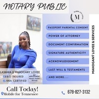 Notary Public in Chattanooga, Tennessee 37411, LaShara Daniel