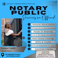 Notary Public in Quitman , Georgia 31643, Lanique  Daniels