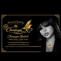 Notary Public in Columbus, Ohio 43211, Champayne Kendrick 