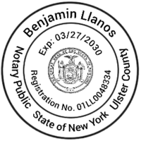 Notary Public in Marlboro , New York 12542, Benjamin Llanos
