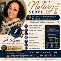 Notary Public in St. Ann, Missouri 63074, Jo A LeGard