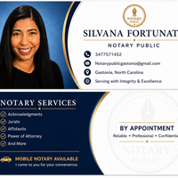 Notary Public in Gastonia, North Carolina 28056, Silvana Fortunato