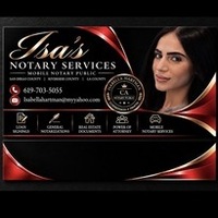 Notary Public in Temecula, California 92591, Isa Hartman 