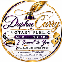 Notary Public in Jersey City, New Jersey 07305, Daphne Curry