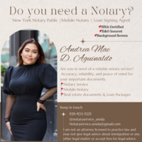 Notary Public in New York, New York 10022, Andrea Aguinaldo